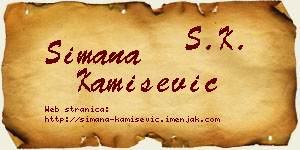 Simana Kamišević vizit kartica